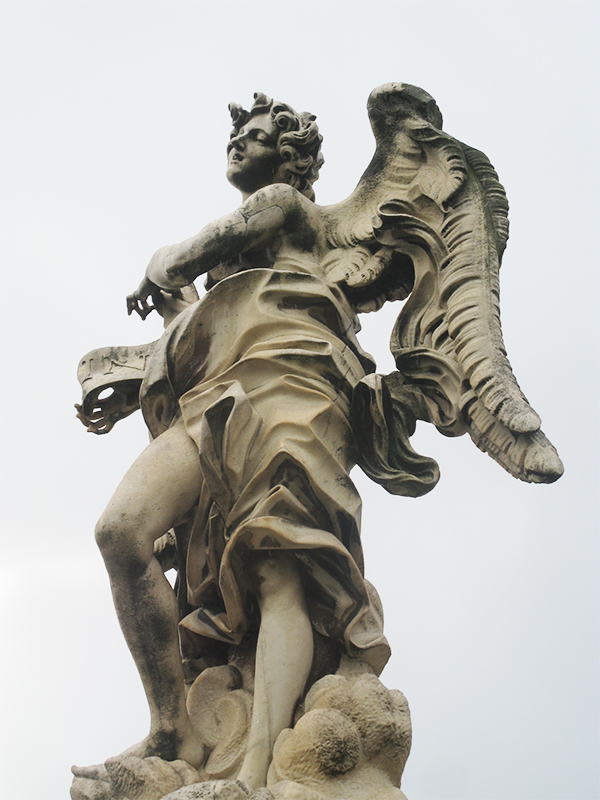 Angel statue at Museo Nazionale Castel Sant'Angelo in Rome, Italy.